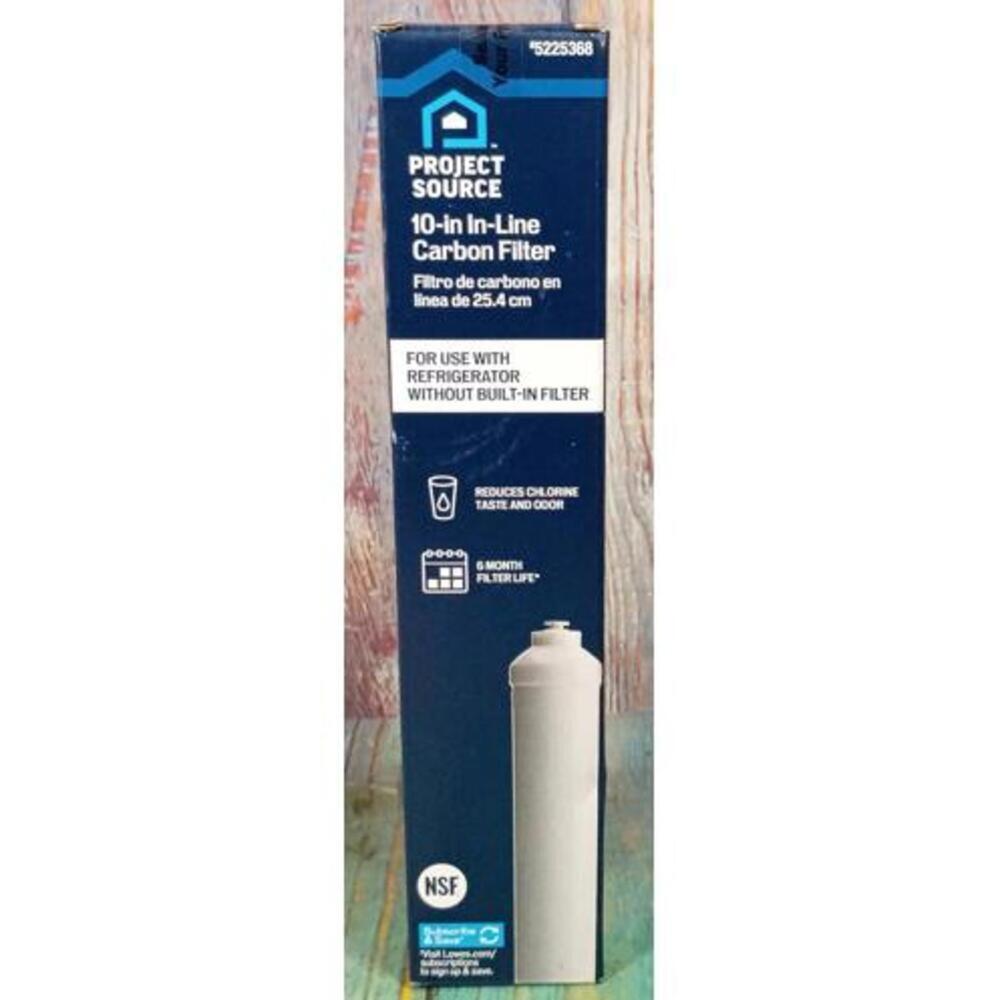 Project Source 10-in In-Line Carbon‎ Filter for Refrigerators